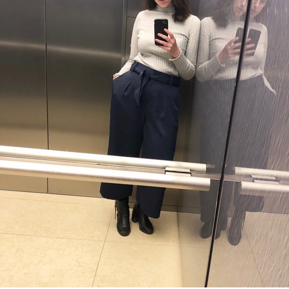 LOFT wide leg cropped trousers